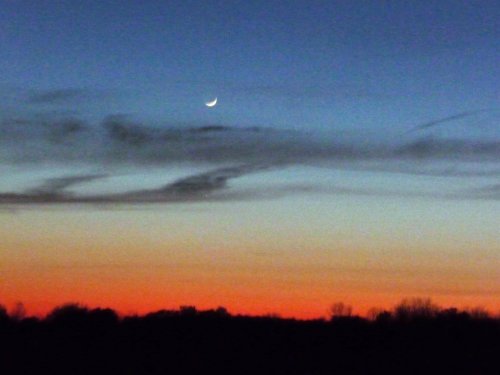 Crescent Moon at Sunset