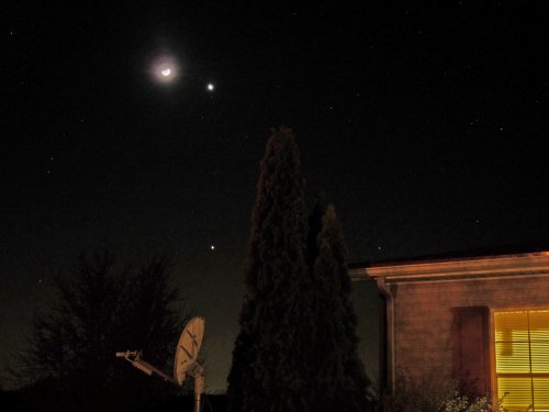 The Moon, Jupiter & Mars