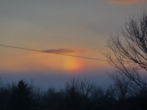 A sun dog at day's end